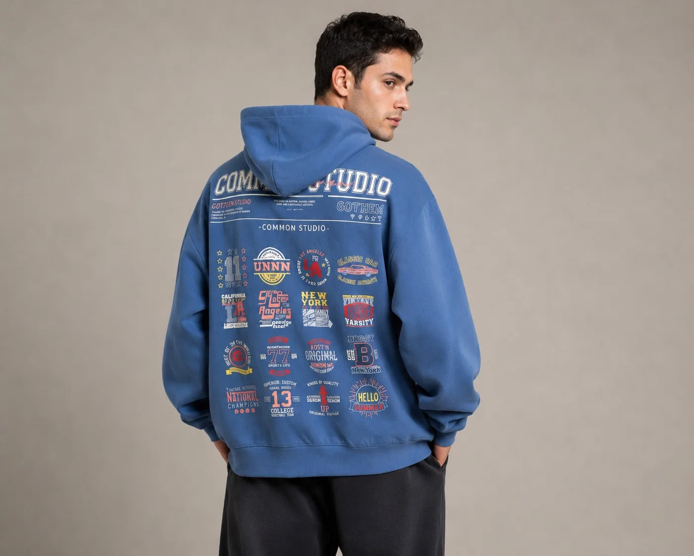 50 Hoodie Blue Fade - Imagen 4